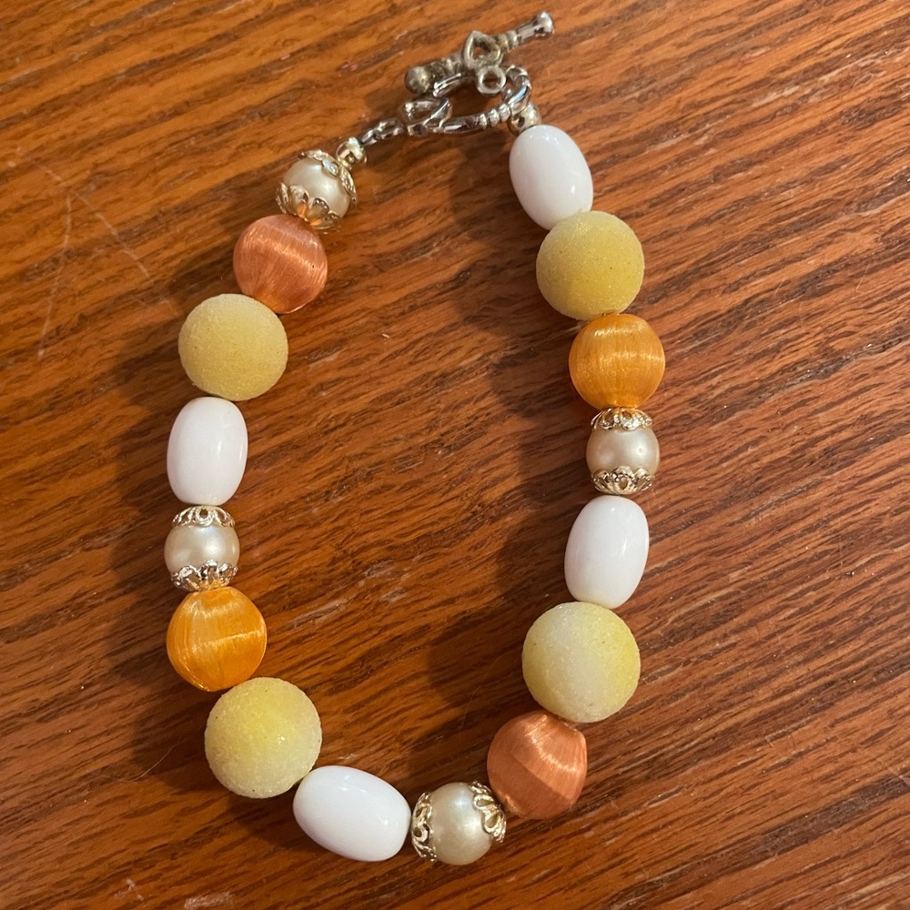 Orange Bead Bracelet